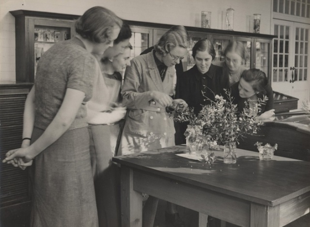 Royal Holloway College botany class in 1937. Photograph: Archives, Royal Holloway, University of London Source: The Guardian