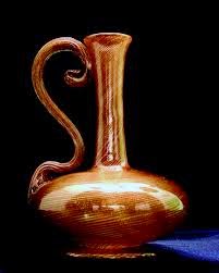 Small amphora in aventurine glass ”,  Murano, Salviati.