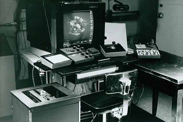 Computer graphics console in the early 1970s.
