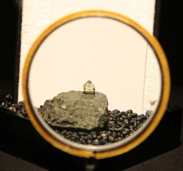 Typical crystal of diamond on matrix